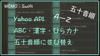 Swift Yahooのテキスト解析apiを使用して五十音順ソートを実装する Develop With A Cuppa Tea でぃべかぱ